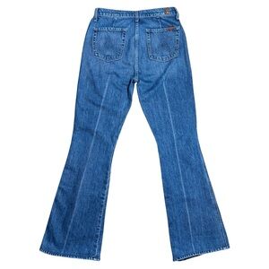 7 For All Mankind Modern 'A' Pocket High-Rise Flare Jeans in Havana Rigid Wash